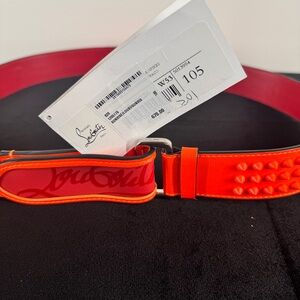 Christian Louboutin Red and Orange Belt